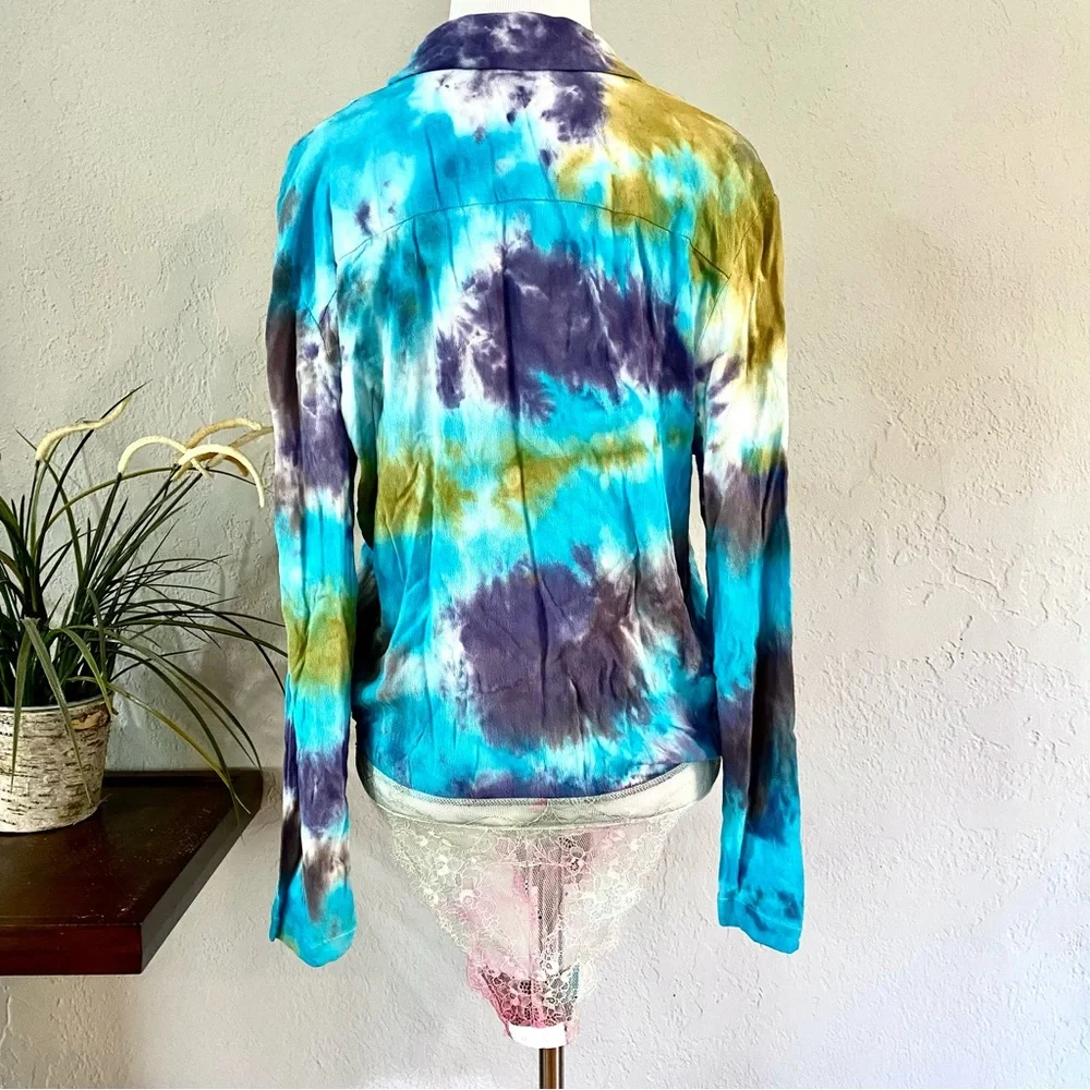 EUC Free People Intimately Elsa Tie Dye Surplice Bodysuit, XS - Picture 8 of 15